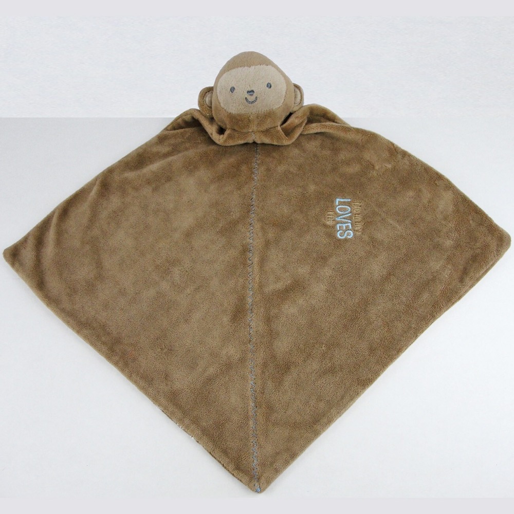 Carters Baby Just One You Mommy Loves Me Monkey Brown Lovey Security Blanket